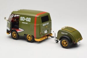 Volkswagen Kool Kombi Army Fighter Green Solido 1:18 S1810901 Metall - pilt 5/8