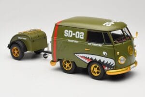 Volkswagen Kool Kombi Army Fighter Green Solido 1:18 S1810901 Metall - pilt 6/8