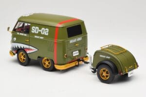 Volkswagen Kool Kombi Army Fighter Green Solido 1:18 S1810901 Metall - pilt 7/8