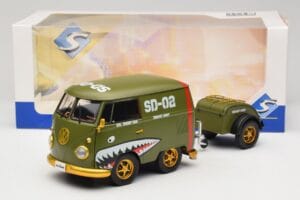 Volkswagen Kool Kombi Army Fighter Green Solido 1:18 S1810901 Metall - pilt 8/8