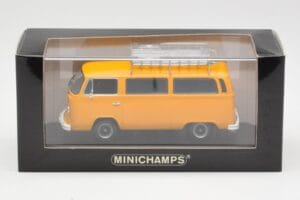 Volkswagen T2 Bus Kollane Minichamps 1:43 400053002 Metall - pilt 4/4