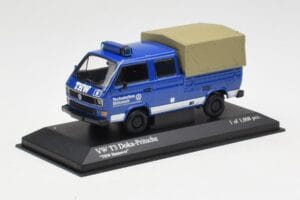 Volkswagen T3 Double Cab Flatbed THW Hannover Minichamps 1:43 400055290 Metall - pilt 2/4