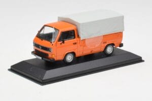 Volkswagen T3 Flatbed Oranž Minichamps 1:43 400055200 Metall - pilt 2/4