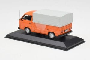 Volkswagen T3 Flatbed Oranž Minichamps 1:43 400055200 Metall - pilt 3/4