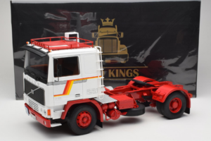 Volvo F12 Valge Punane Road Kings 1:18 RK180031 Metall - pilt 8/8