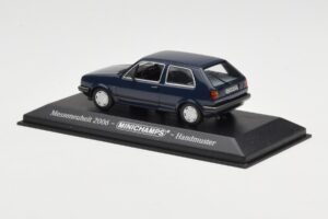 Volkswagen Golf Mk2 Sinine Messidemonstraator Minichamps 1:43 GOLFHANDMUSTER Metall - pilt 3/4
