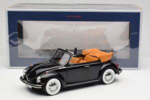Volkswagen Beetle 1303 Kabriolett Must Norev 1:18 188533 Metall - pilt 6/6