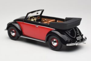 Volkswagen Beetle Kabriolett Must & Punane Minichamps 1:18 107054132 Vaik - pilt 5/6