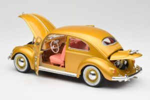 Volkswagen Beetle Kuldne Bburago 1:18 3361 Metall - pilt 5/8