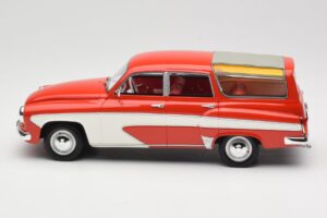 Wartburg 311 Camping Deluxe Punane Valge BoS Models 1:18 BOS037 Vaik - pilt 3/6