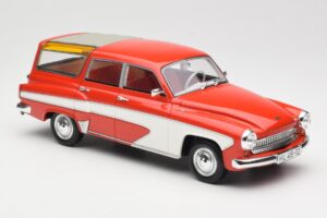 Wartburg 311 Camping Deluxe Punane Valge BoS Models 1:18 BOS037 Vaik - pilt 4/6