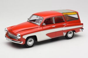Wartburg 311 Camping Deluxe Punane Valge BoS Models 1:18 BOS037 Vaik