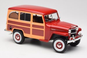 Willys Jeep Station Wagon Punane Road Signature 1:18 92858 Metall - pilt 6/8