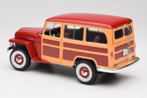 Willys Jeep Station Wagon Punane Road Signature 1:18 92858 Metall - pilt 7/8