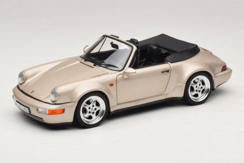 Porsche 911 964 Turbo Look Kabriolett Zermatt Silver Norev 1:18 187140 Metall