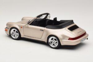 Porsche 911 964 Turbo Look Kabriolett Zermatt Silver Norev 1:18 187140 Metall - pilt 7/8