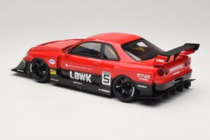 Nissan Skyline ER34 LB Super Silhouette Active Red GT Spirit 1:18 GT570 Vaik - pilt 5/6
