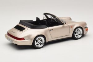 Porsche 911 964 Turbo Look Kabriolett Zermatt Silver Norev 1:18 187140 Metall - pilt 3/8