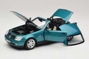 Mercedes SLK R170 Vivianite Green Norev 1:18 183021 Metall - pilt 2/10