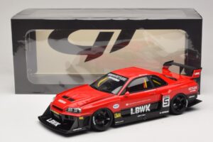 Nissan Skyline ER34 LB Super Silhouette Active Red GT Spirit 1:18 GT570 Vaik - pilt 6/6