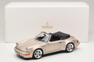 Porsche 911 964 Turbo Look Kabriolett Zermatt Silver Norev 1:18 187140 Metall - pilt 8/8