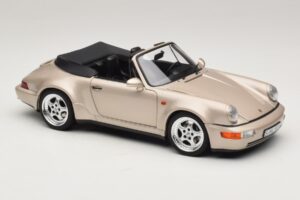 Porsche 911 964 Turbo Look Kabriolett Zermatt Silver Norev 1:18 187140 Metall - pilt 6/8