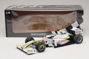 Brawn GP BGP001 #22 J. Button Singapore GP 2009 Minichamps 1:18 180090222 Vaik - pilt 7/7
