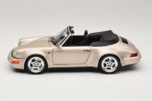 Porsche 911 964 Turbo Look Kabriolett Zermatt Silver Norev 1:18 187140 Metall - pilt 4/8