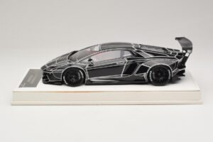 Lamborghini Aventador Liberty Walk TRON Läikiv Must JUC 1:18 J32-14 Vaik - pilt 3/7