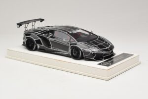 Lamborghini Aventador Liberty Walk TRON Läikiv Must JUC 1:18 J32-14 Vaik - pilt 4/7
