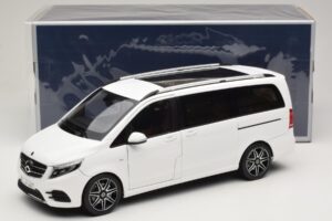 Mercedes V-Class W447 AMG Line Valge Norev 1:18 183876 Metall - pilt 8/8
