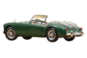 MG MGA British Racing Green Norev 1:18 182610 Metall - pilt 3/5