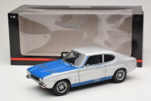 Ford Capri RS2600 Mk1 Silver Blue Minichamps 1:18 150089072 Metall - pilt 6/6