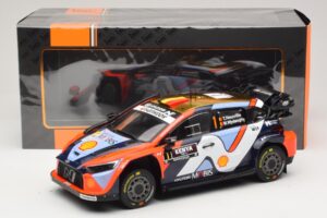 Hyundai i20 N Rally1 #1 T. Neuville / M. Wydaeghe Safari Rally Kenya 2025 IXO 1:18 18RMC247B Metall - pilt 6/6