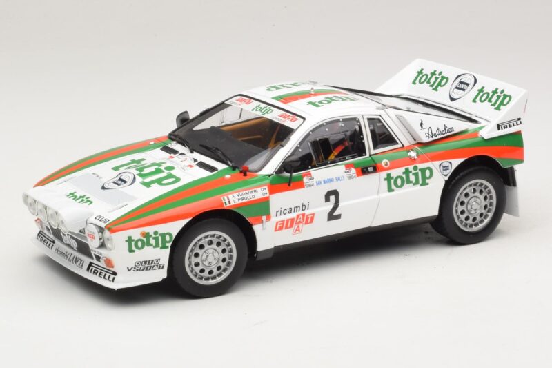 Lancia 037 #2 A. Bettega / M. Perissinot Rally San Marino 1984 Kyosho 1:18 08306F Metall