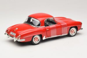 Mercedes 190 SL W121 Kupee Punane ERTL 1:18 7465 Metall - pilt 2/6