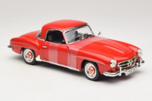Mercedes 190 SL W121 Kupee Punane ERTL 1:18 7465 Metall - pilt 4/6