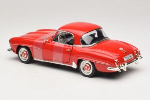 Mercedes 190 SL W121 Kupee Punane ERTL 1:18 7465 Metall - pilt 5/6