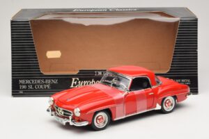 Mercedes 190 SL W121 Kupee Punane ERTL 1:18 7465 Metall - pilt 6/6