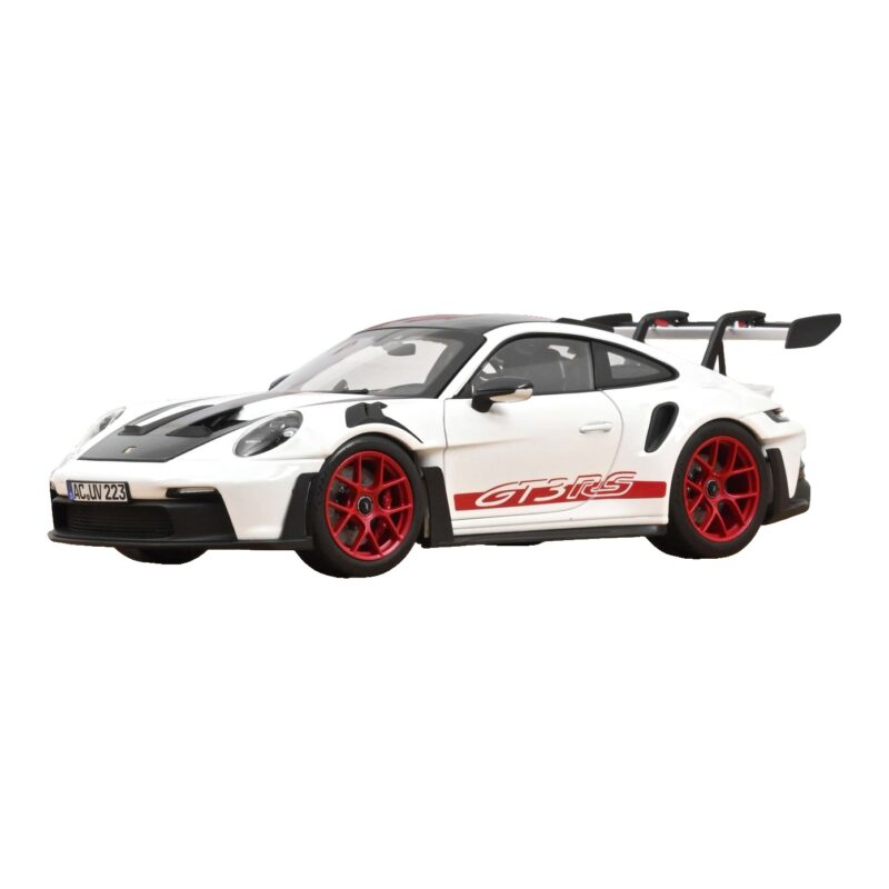 Porsche 911 992 GT3 RS Weissach Package Valge Pyro Red Norev 1:18 187373 Metall