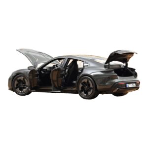 Porsche Taycan Turbo S Slate Grey Neo Norev 1:18 187654 Metall - pilt 2/5