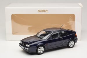 Volkswagen Corrado VR6 Aqua Blue Metallic Piiratud Väljaanne Norev 1:18 188660 Metall - pilt 8/8