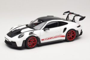 Porsche 911 992 GT3 RS Weissach Package Valge Pyro Red Norev 1:18 Porsche 911 992 GT3 RS Weissach Package Valge Pyro Red Norev 1:18 187373 Metall