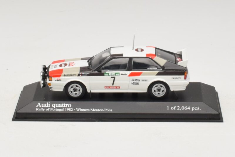 Audi Quattro #7 M. Mouton / F. Pons Pikes Peak International Hill Climb 1984 Minichamps 1:43 Audi Quattro #7 M. Mouton / F. Pons Pikes Peak International Hill Climb 1984 Minichamps 1:43 AUDI014 Metall