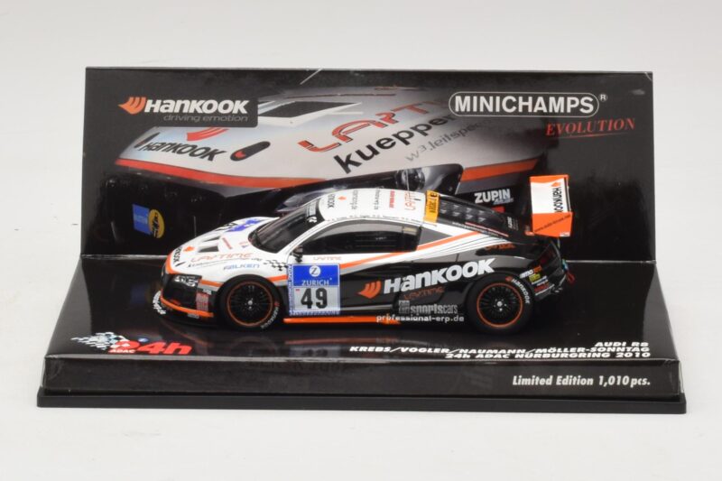 Audi R8 LMS GT3 #49 Krebs / Vogler Hankook 24 Hours of Nurburgring 2010 Minichamps 1:43 Audi R8 LMS GT3 #49 Krebs / Vogler Hankook 24 Hours of Nurburgring 2010 Minichamps 1:43 437101949 Metall