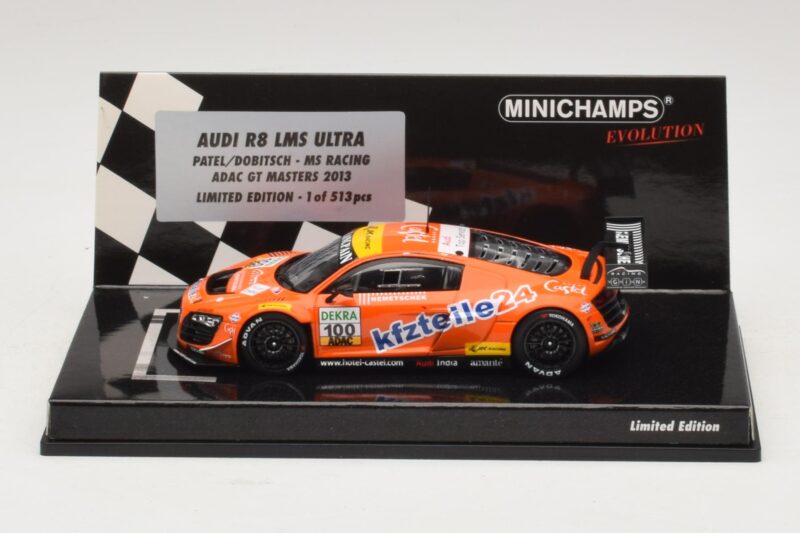 Audi R8 LMS Ultra #100 MS Racing Patel / Dobitsch ADAC GT Masters 2013 Minichamps 1:43 Audi R8 LMS Ultra #100 MS Racing Patel / Dobitsch ADAC GT Masters 2013 Minichamps 1:43 437130100 Metall