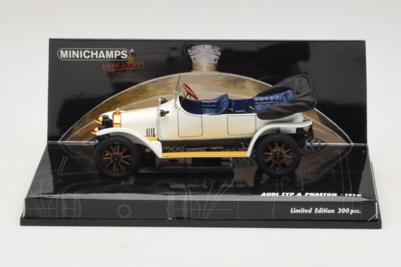 Audi Typ A Phaeton Valge Sinine Minichamps 1:43 437019032 Metall