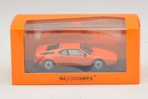 BMW M1 Oranž Maxichamps 1:43 940025020 Metall - pilt 4/4