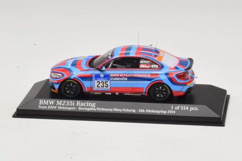 BMW M235i Team BMW Motorsport #235 Bovigdon 24 Hours of Nurburgring 2014 Minichamps 1:43 437142435 Metall