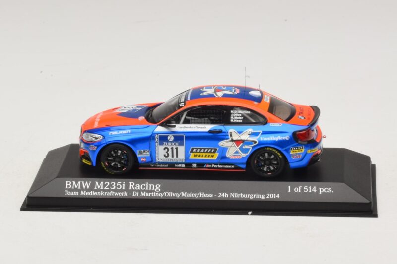 BMW M235i Team Medienkraftwerk #311 Di Martino / Olivo 24 Hours of Nurburgring 2014 Minichamps 1:43 437142411 Metall